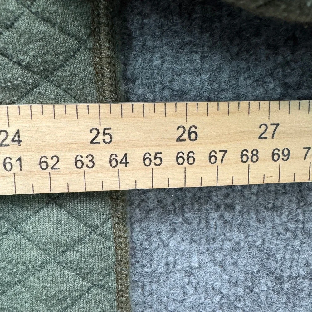 Eddie Bauer Quilted Quarter Zip Pullover Mens TXL Green Long Sleeve Outdoor‎